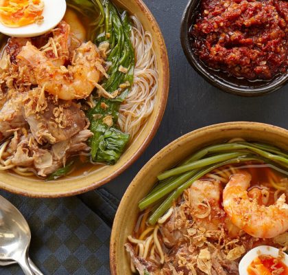 Classic Shrimp Laksa with Rice Noodles Recipe by rasoi menu