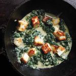 Paneer Spinach and Baked Beans